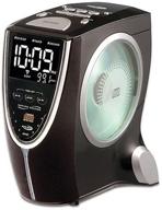timex t625b auto-set triple-alarm cd clock radio with nature sounds in black – limited stock logo