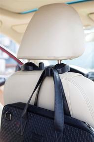 img 1 attached to 🚗 Универсальные крючки для подвешивания сумок на спинке автомобильного сиденья CHITRONIC - комплект из 2 шт. (черные) - удобный органайзер для сумки, продуктов, мешка и женской сумки.