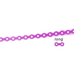 img 3 attached to 🔗 Длинные 4 мм фиолетовые зубные силовые цепи на катушке - эластичные брекеты из резиновой ленты