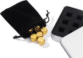 img 4 attached to 🎲 Metal Brass Dice Set, 6PCS D6 13mm for Tabletop Games, XMXIAYUN Poker Party Toy with Portable Case – Perfect Gift for Men, Boyfriends