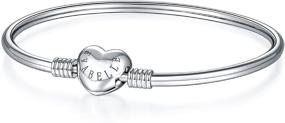 img 4 attached to 💎 EVABELLE Sparkling Sterling Signature Bracelet for Girls' Jewelry