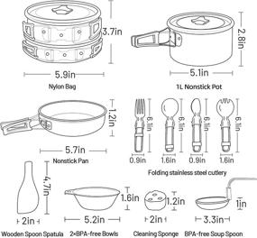 img 2 attached to Hewolf Camping Cookware Mess Outdoor