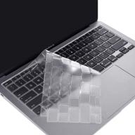 🔆 transparent clear ultra thin keyboard cover skin for macbook air 13 inch 2021 2020 model a2337 apple m1 chip and a2179 with touch id keyboard accessories - soft-touch tpu protector in u.s layout logo