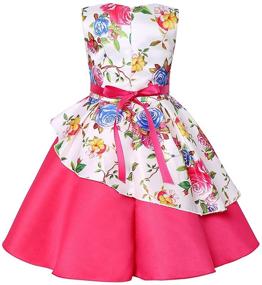 img 3 attached to 👑 Enchanting Princess Printed Birthday and Christmas Dresses for Girls' Clothing