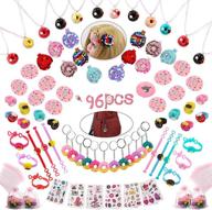 🍩 donut necklace bracelet keychain set: complete supplies collection logo