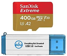 img 3 attached to 💾 SD-карта памяти SanDisk Micro Extreme 400 ГБ SDXC совместима с планшетами Samsung Galaxy Tab S4, Tab A, Tab 10.5, телефонами, поддерживающими 4K, V30, U3, A2 (SDSQXA1-400G-GN6MA) и комплектуется кардридером (1) Everything But Stromboli (TM).