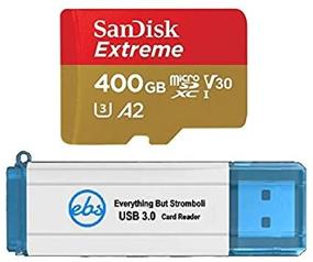 img 4 attached to 💾 SD-карта памяти SanDisk Micro Extreme 400 ГБ SDXC совместима с планшетами Samsung Galaxy Tab S4, Tab A, Tab 10.5, телефонами, поддерживающими 4K, V30, U3, A2 (SDSQXA1-400G-GN6MA) и комплектуется кардридером (1) Everything But Stromboli (TM).