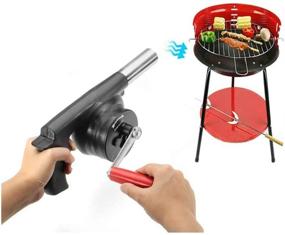 img 2 attached to 🌬️ Multipurpose Calliven Mini Hand Crank Fan: Portable Air Blower & Manual Fire Starter for Outdoor Cooking, BBQ, Picnics, Camping, and Hiking