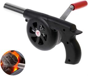 img 4 attached to 🌬️ Multipurpose Calliven Mini Hand Crank Fan: Portable Air Blower & Manual Fire Starter for Outdoor Cooking, BBQ, Picnics, Camping, and Hiking