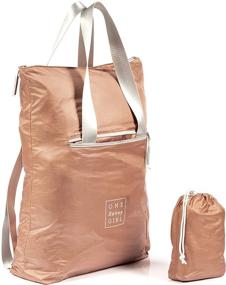 img 4 attached to Packable Backpack Women Rose Gold