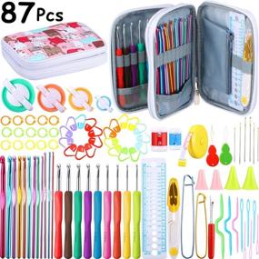 img 4 attached to 🧵 Complete 87-Piece Crochet Hooks Set with Storage Case - Perfect for Beginners & DIY Crochet Enthusiasts