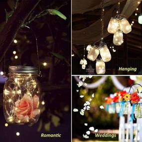 img 1 attached to 🌞 Illuminate Your Courtyard: 6-Pack Waterproof Dracarys Mason Jar Lights - Perfect for Gardens, Christmas Decor & Outdoor Lighting - Solar Powered with Hangers for Regular Mouth Jars