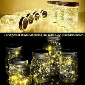 img 3 attached to 🌞 Illuminate Your Courtyard: 6-Pack Waterproof Dracarys Mason Jar Lights - Perfect for Gardens, Christmas Decor & Outdoor Lighting - Solar Powered with Hangers for Regular Mouth Jars