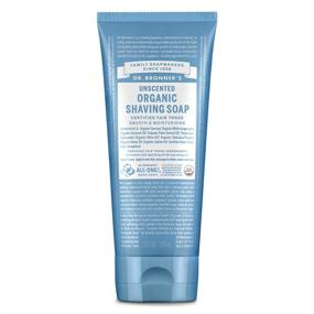 img 4 attached to 🪒 Dr. Bronner's Organic Shaving Soap - Unscented, 7 Ounce: Certified Organic, Sugar and Shikakai Powder, Soothes and Moisturizes for Close, Comfortable Shave on Face, Underarms, and Legs