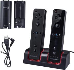 img 4 attached to 🔌 Dual Charger Dock for Wii Remote: TechKen Docking Station with 2 Rechargeable Batteries - Compatible with Nintendo Wii Remote Control