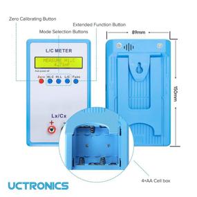 img 2 attached to 🧪 UCTRONICS Precision Handheld LC Inductor Capacitor Tester Kit, Measures 1pF-100mF Capacitance, 1uH-100H Inductance