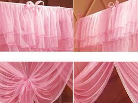 img 1 attached to Занавеска для кровати Princess Pink Canopy - 👑 Mengersi драпировочные шторы для девочек (размер Queen, розовый)