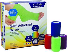 img 4 attached to 🩹 Medpride Self Adhesive Bandage Wrap (16 Rolls) - Athletic Flex Tape First Aid Coban - Versatile Self Adhering Bandage Wraps - Cohesive Elastic Breathable - 3''x 5 Yards – 4 Colors