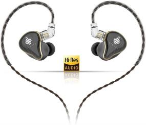 img 4 attached to 🎧 HIDIZS MS4 HiFi наушники внутриканальные мониторы - премиальные гибридные четырехполосные наушники с четырьмя драйверами IEM для чистого и детализированного Hi-Res звука, съемный кабель, шумоизолирующая наушник система (черные).