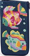 eyeglass case tropical fish needlepoint logo