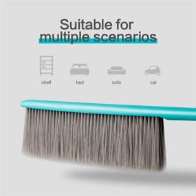 img 2 attached to 🧽 Versatile Soft Cleaning Brush for Home, Office, and Car - Counter Duster Hair Drafting Brush with Microfiber - Yellow
