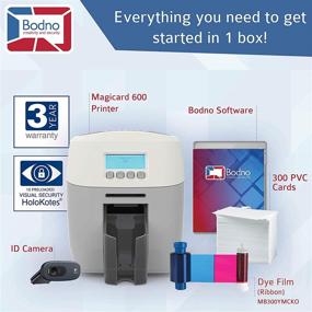 img 3 attached to 🖨️ Silver Edition Magicard 600 Dual Sided ID Card Printer & Complete Supplies Package with Bodno ID Software