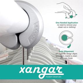 img 1 attached to Organize and Streamline Your Closet with Xangar Silver Hanger Separators - Ultimate Storage Solution!