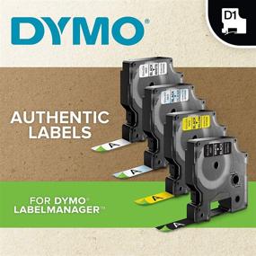 img 1 attached to 🏷️ DYMO Standard D1 43610 Labeling Tape: Black Print on Clear Tape, 1/2'' W x 23' L, 1 Cartridge - DYMO Authentic Quality