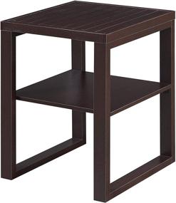 img 4 attached to Convenience Concepts Shoreline End Table in Espresso: Stylish and Functional Furniture Piece