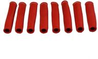 🔥 high-performance spark plug wire boot heat shield | 1,200 degrees protector sleeve | braided cover | compatible with car, truck, hot rod, street rod, race car | sbc, bbc, sbf, bbf | set of 8 (6" long) | red logo