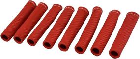 img 2 attached to 🔥 High-Performance Spark Plug Wire Boot Heat Shield | 1,200 Degrees Protector Sleeve | Braided Cover | Compatible with Car, Truck, Hot Rod, Street Rod, Race Car | SBC, BBC, SBF, BBF | Set of 8 (6" Long) | Red