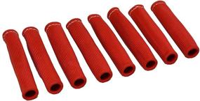 img 3 attached to 🔥 High-Performance Spark Plug Wire Boot Heat Shield | 1,200 Degrees Protector Sleeve | Braided Cover | Compatible with Car, Truck, Hot Rod, Street Rod, Race Car | SBC, BBC, SBF, BBF | Set of 8 (6" Long) | Red