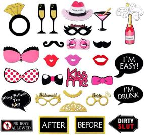 img 3 attached to 🎉 Bachelorette Party Photo Booth Props Kit - Girls Night Out Games and Decorations for Weddings (30 Count)