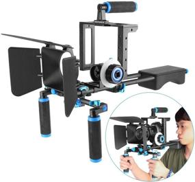 img 4 attached to 📽️ Neewer Film Movie Kit System Rig for Canon/Nikon/Pentax/Sony DSLR Cameras (Aluminum, Style II)