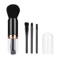 💄 ibellene portable makeup brush set: 4-in-1 telescopic brushes kit with lids, ideal for travel & household use logo