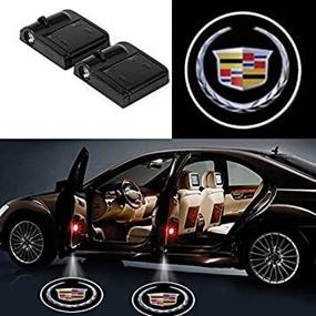 img 3 attached to 🚗 High-Quality Wireless Car Projection Cree LED Projector - Enhance Your Cadillac with Logo Lights and Door Welcome Lights