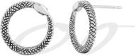 boma jewelry sterling ouroborus earrings logo