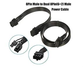 img 3 attached to 💡 Enhance Power Supply Flexibility with 8 Pin Male to Dual PCIe 2X 8 Pin (6+2) Male Adapter Cable for Corsair Modular Power Supply