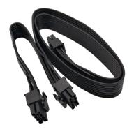 💡 enhance power supply flexibility with 8 pin male to dual pcie 2x 8 pin (6+2) male adapter cable for corsair modular power supply logo