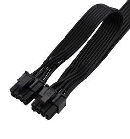 img 1 attached to 💡 Enhance Power Supply Flexibility with 8 Pin Male to Dual PCIe 2X 8 Pin (6+2) Male Adapter Cable for Corsair Modular Power Supply