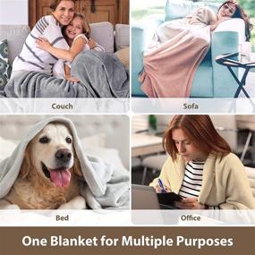 img 2 attached to 👾 VEEYOO Purple Flannel Fleece Blanket Twin Size - Lightweight Super Soft Bed Throws and Couch Blankets for Teens Boys Girls (60x80 Inch) - Fuzzy & Plush Luxury Throws and Blankets