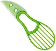 easy-to-use rainbow accesories green plastic 3-in-1 avocado slicer: efficient 🥑 avocado cutter & heart remover - easy to clean kitchen tool logo