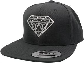 img 2 attached to Flexfit Diamond Embroidered Flat Snapback