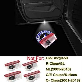 img 4 attached to Enhance Your Car with 4PCS Car Door Logo Light LED Projector Ghost 3D Shadow Lights - Compatible with C-W205 E Class W212 W213 X253 A-W176 W177 Accessories
