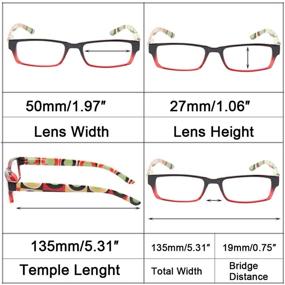 img 3 attached to 👓 4 Pairs of Stylish Women's Reading Glasses with Quality Spring Hinges