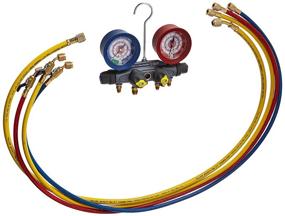 img 1 attached to 🧪 Yellow Jacket 46003 Brute II Test and Charging Manifold: Ultimate F/C, Red/Blue Gauge, bar/psi, R-410A Solution