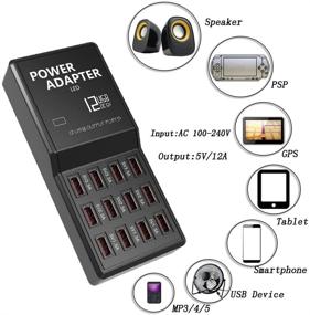 img 3 attached to 🔌 Merkmak 12-Port USB Charger for iPhone 12, iPhone 11, XS, X, XR, Samsung Galaxy S9 + More – Fast Desktop Charging Station for Multiple USB Devices