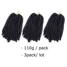 img 4 attached to Crochet Synthetic Braiding Extensions Temperature Hair Care