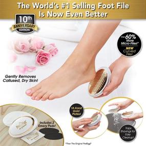 img 2 attached to Painlessly Reveal Soft, Sexy Feet with PedEgg Easy Curve 18k Gold-Plated Foot File - Limited 10th Anniversary Edition, As Seen On TV!