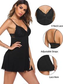 img 1 attached to Avidlove Sleepwear Babydoll Chemise Nightgown Women's Clothing in Lingerie, Sleep & Lounge